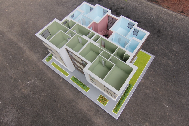 Разборный макет жилого дома с показом планировок Фото 5
