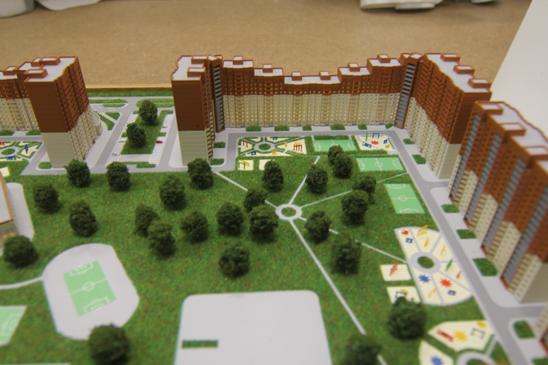 Архитектурный макет жилого квартала в г. Раменское Фото 8