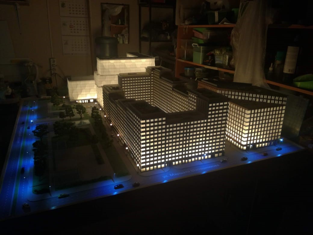 Архитектурный макет ЖК Искра Парк для компании ГАЛС-Девелопмент Фото 10